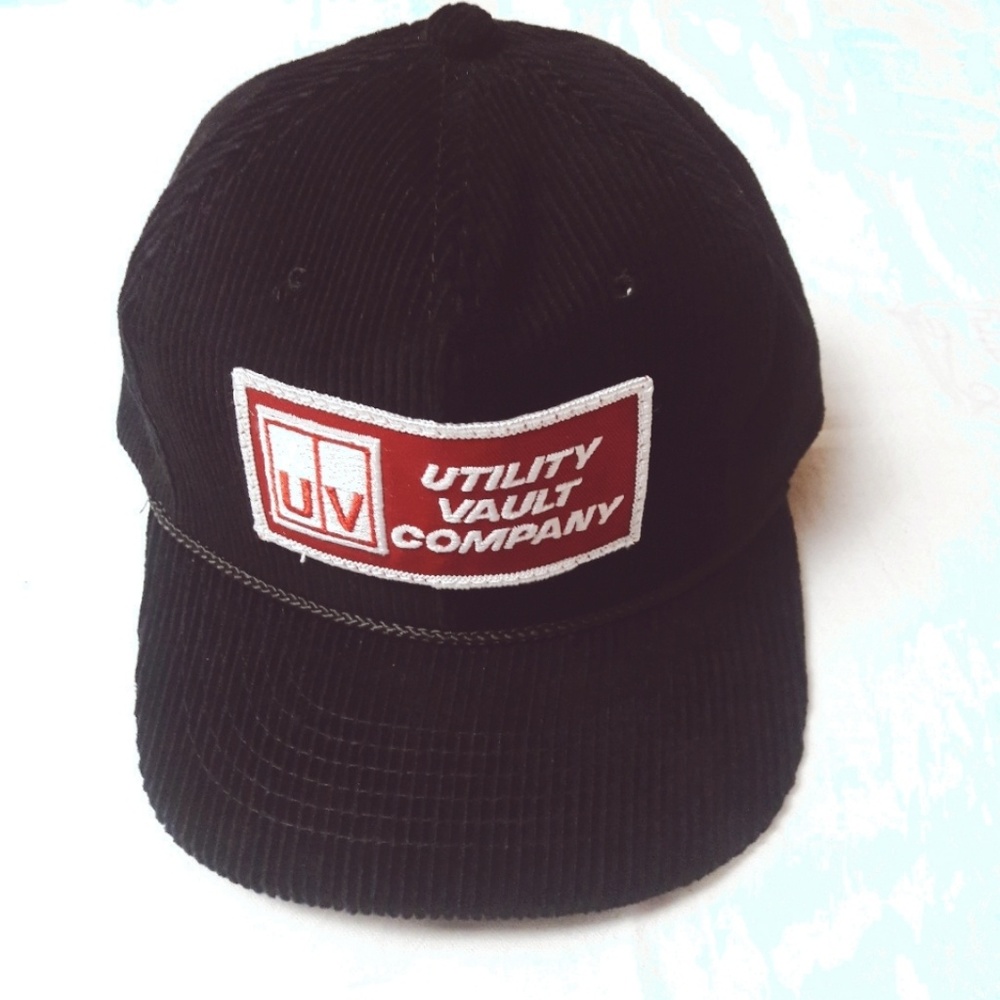 Vintage Black Corduroy Hat